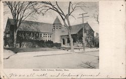 Malden Public Library Massachusetts Postcard Postcard Postcard