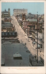 California Street and the Fairmont Hotel Postcard