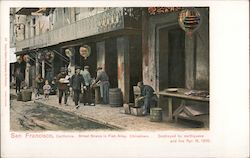 Street scene in Fish Alley, Chinatown Postcard