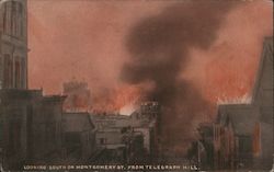 Looking South on Montgomery St. From Telegraph Hill Postcard