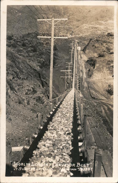 World's Longest Conveyer Belt, Shasta Dam Shasta Lake California