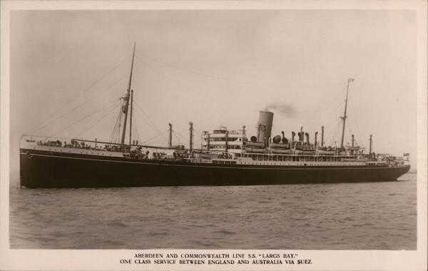 Aberdeen and Commonwealth Line S.S. Largs Bay Steamers