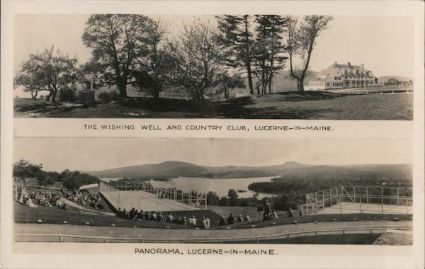 Wishing Well and Country Club, Lucerne-in-Maine, Tennis Courts, Phillips Lake Dedham