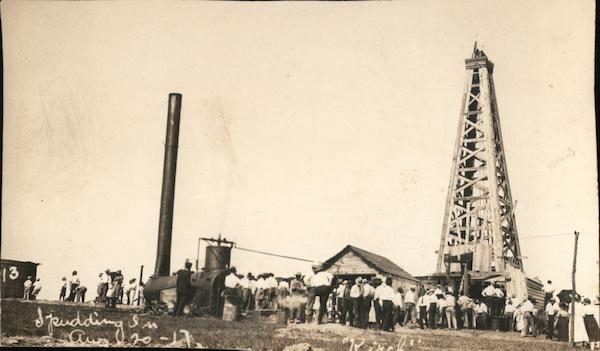 Spudding a Well - August 20, 1917 Oil Wells