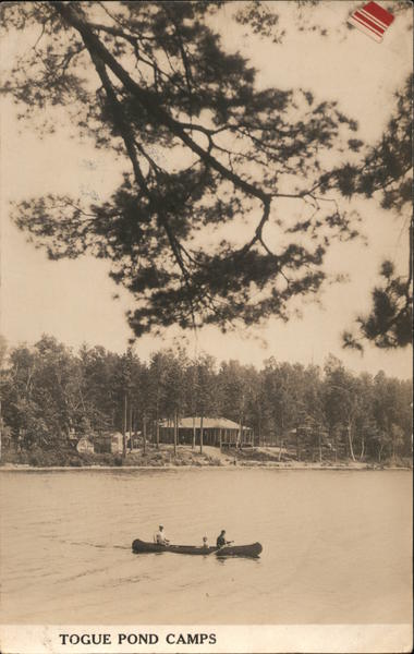 Canoeing, Togue Pond Camps, Piscataquis County Millinocket Maine