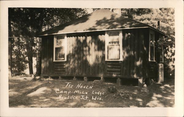 The Haven Camp Mil. Lodge Boulder Junction, WI Postcard