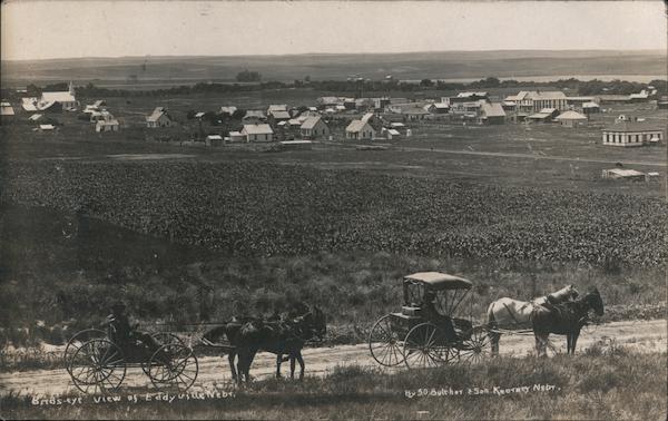 Horse-Drawn Buggies near Eddyville Nebraska