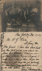 Men with Electrical Equipment, Scales Postcard