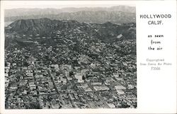 Aerial View of Hollywood California Postcard Postcard Postcard