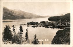 Village on Kootenay Lake Kaslo, BC Canada British Columbia Postcard Postcard Postcard