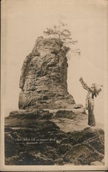 Chief White Elk at Siwash Rock Postcard