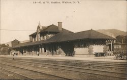 O. & W. Station Walton, NY Postcard Postcard Postcard