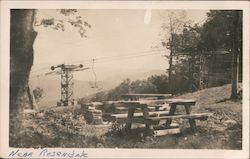 Picnic Tables Near Rosendale Postcard