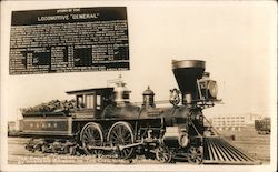 Western & Atlantic Railroad #3 "General " Postcard
