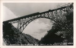 Hurricane Gulch Bridge, Mile 284.2 Alaska Railroad Postcard