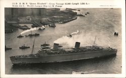 R.M.S. "Queen Elizabeth" World Largest Ship Cruise Ships Postcard Postcard Postcard