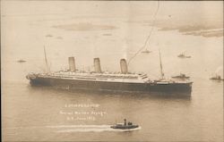 SS Imperator, Hamburg America Line Postcard