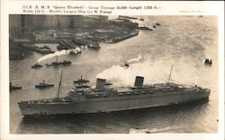 R.M.S. "Queen Elizabeth" Steamers Postcard Postcard Postcard