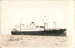 Steamer At Sea Postcard