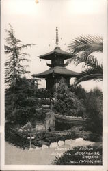 Japanese Pagoda, Bernheimer Gardens Hollywood, CA Postcard Postcard Postcard