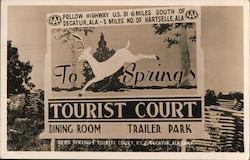 Deer Springs Tourist Court Billboard Postcard