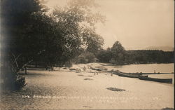 The Beach and Boat Landing At Tarrington's, 1917 Center Lovell, ME Postcard Postcard Postcard