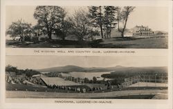 Wishing Well and Country Club, Lucerne-in-Maine, Tennis Courts, Phillips Lake Postcard