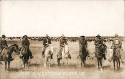 #10 "A Western Round Up"  C. C. Slaughter Ranch Postcard