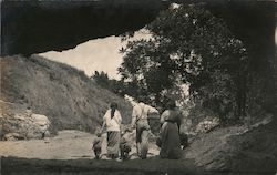 Family at Natural Bridge Postcard