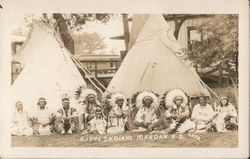 Sioux Indians, Teepees Mandan, ND Lutz Postcard Postcard Postcard