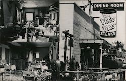 The Feed Bag Steaks, Dining Room. Restaurant. Postcard
