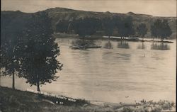 Yellowstone River - View from Custer County Miles City, MT Postcard Postcard Postcard