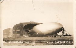 The Hindenburg, D-LZ 129 Lakehurst, NJ Airships Postcard Postcard Postcard