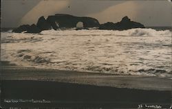 Arch Rock, Mouth of Russian River - Goat Rock Beach Jenner, CA Lowry Photo Postcard Postcard Postcard