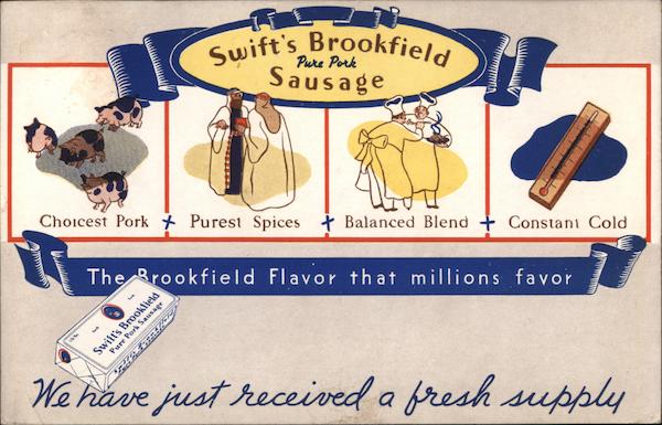 Swift's Brookfield Pure Pork Sausage Chicago Illinois
