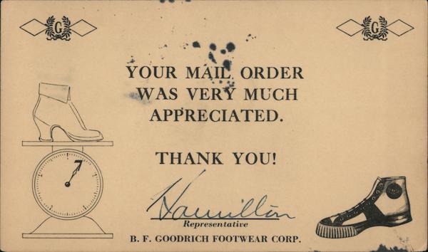 B. F. Goodrich Footwear Corp. Mail Order Appreciation