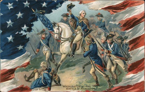Washington at the Battle of Princeton Patriotic