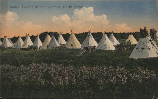 Indian Tepees in the Canadian North West Native Americana