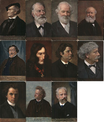 Set of 11: Composers Postcard