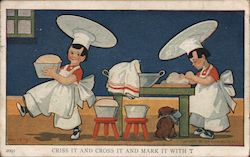 Criss It and Cross It and Mark It with T Cooking Postcard Postcard Postcard