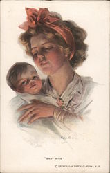 "Baby Mine", Woman with her child. Postcard