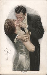 The Kiss Artist Signed Harrison Fisher Postcard Postcard Postcard