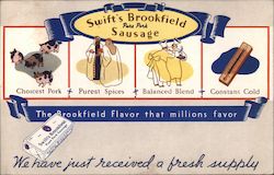 Swift's Brookfield Pure Pork Sausage Postcard