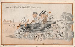 All I Have to Say Is That a Ford Is A Rattling Good Car Cobb X Shinn Postcard Postcard Postcard