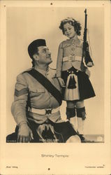 Shirley Temple and Victor McLaglen Postcard