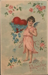My Valentine - Angel with Heart Postcard