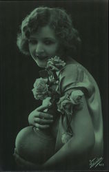 Woman Holding a Vase Postcard