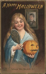 A Happy Halloween Would You Believe It! Ellen Clapsaddle Postcard Postcard Postcard