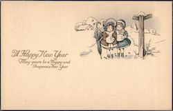 A Happy New Year, May yours be a Happy and Prosperous New Year Children Postcard Postcard Postcard