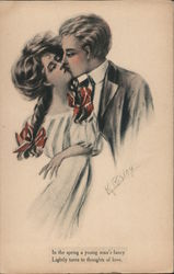In the Spring, A Young Man's Fancy, Lightly Turns To Thoughts of Love Postcard